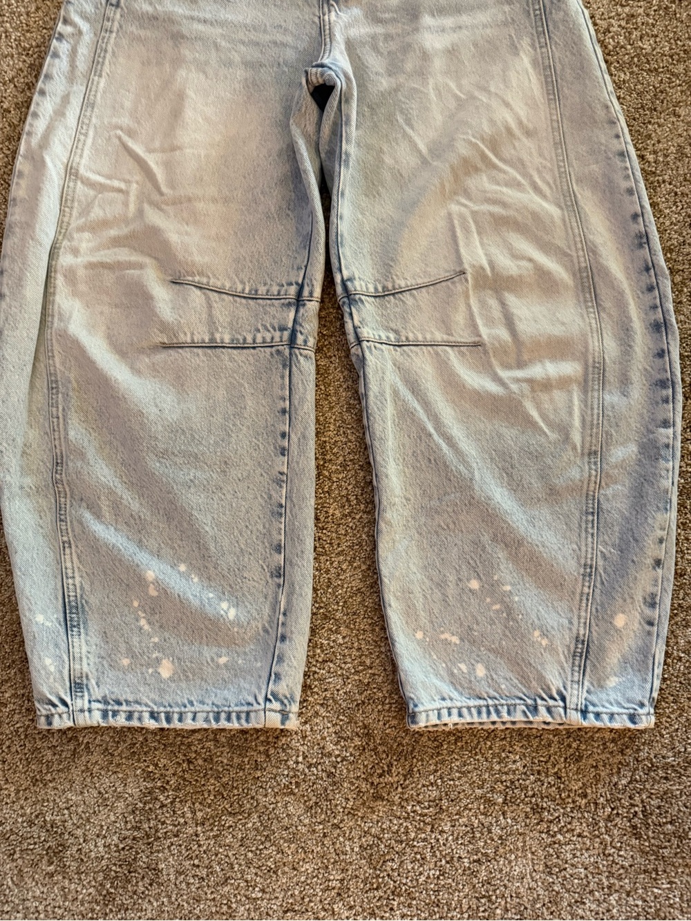 We the Free Good Luck Mid-Rise Barrel Jeans, Aagean, 28 - Picture 2 of 9